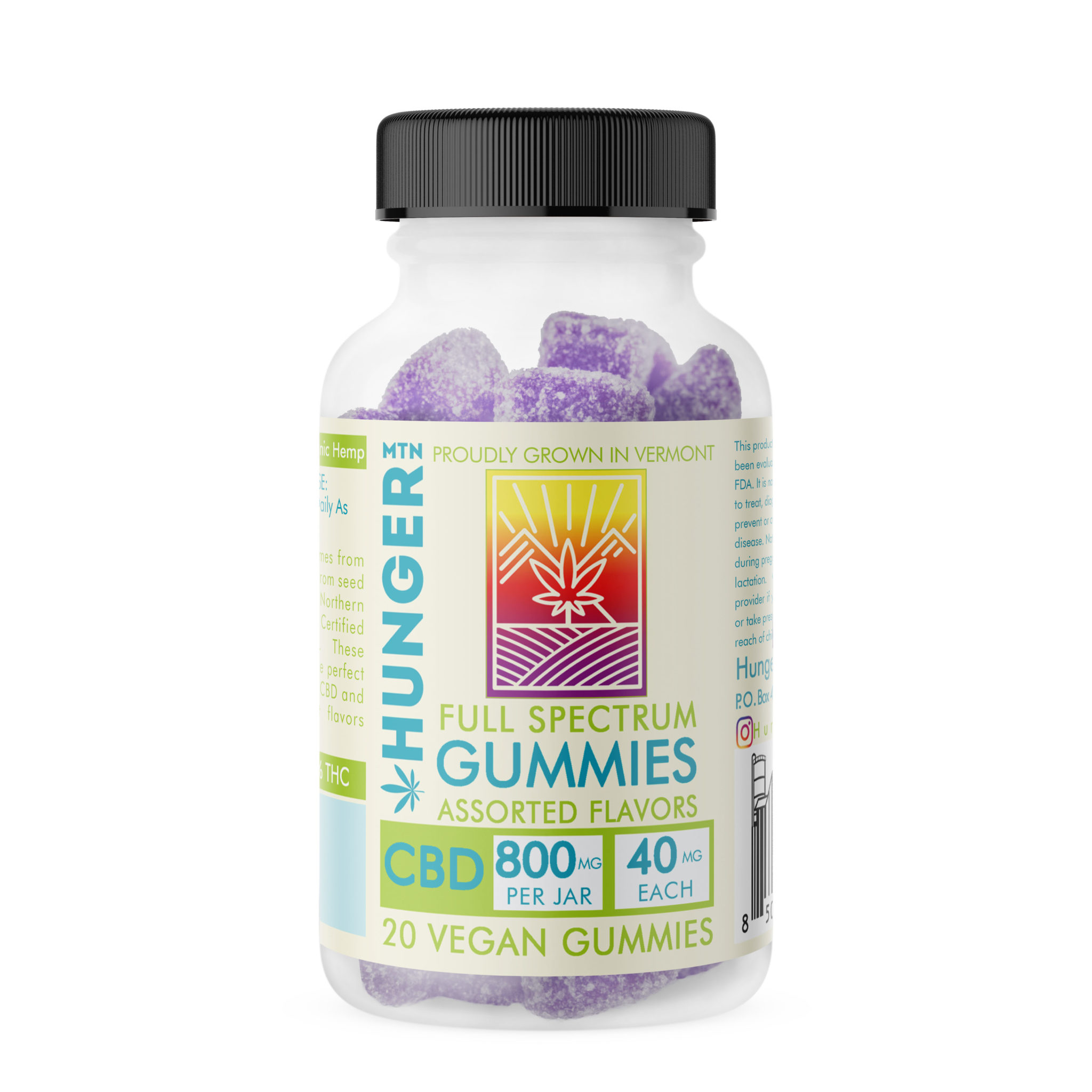 Download Gummies 40mg CBD - Hunger Mountain Hemp
